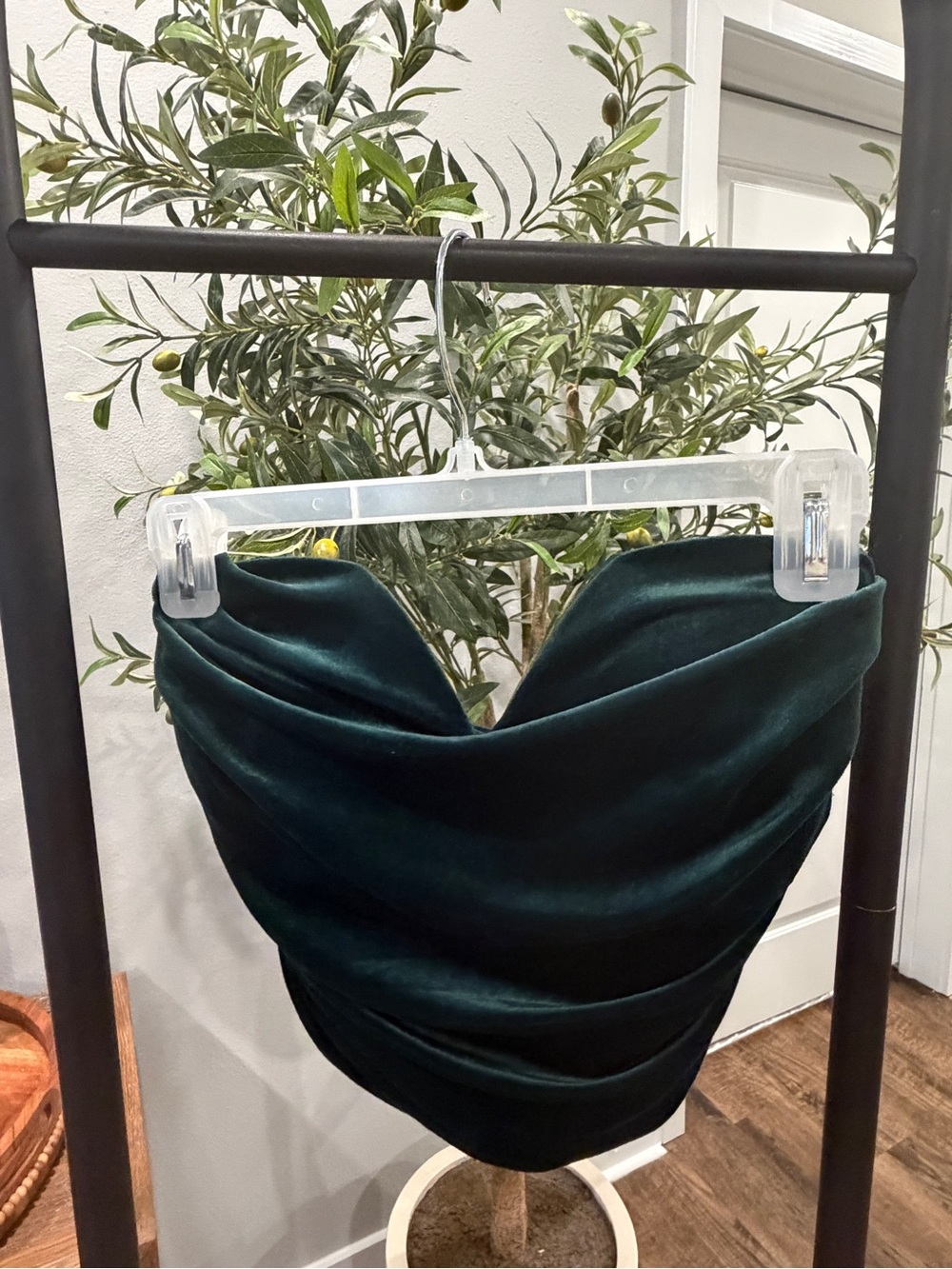 Express Strapless Bustier Top in Teal